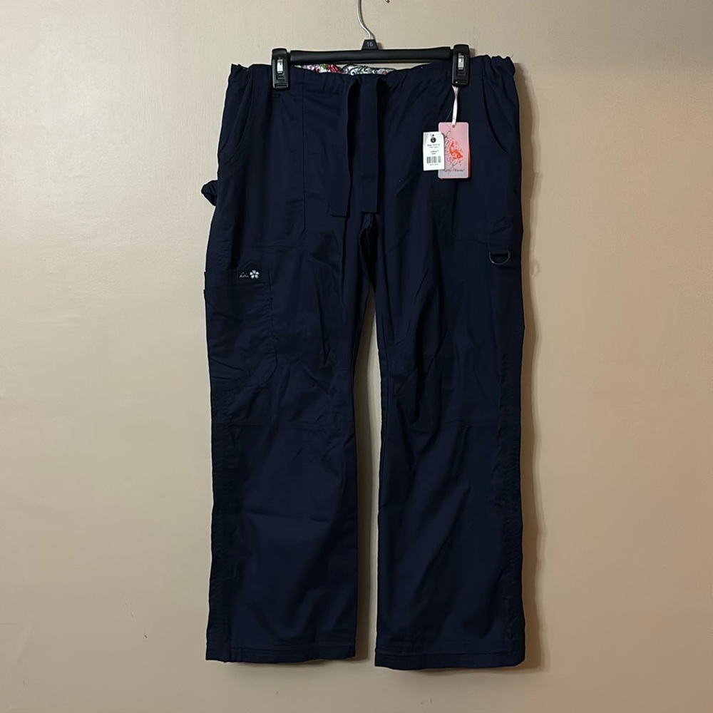 Women’s Petite Large Navy Cargo Pants